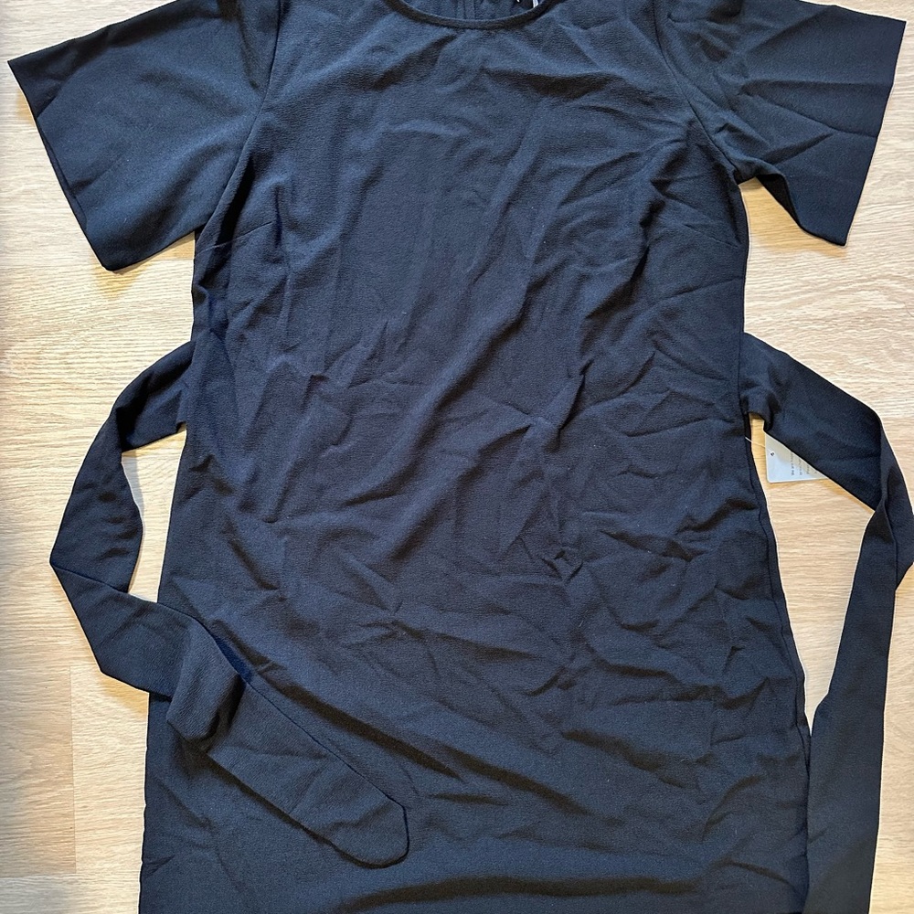 NWT Black Shift Dress with Waist Tie